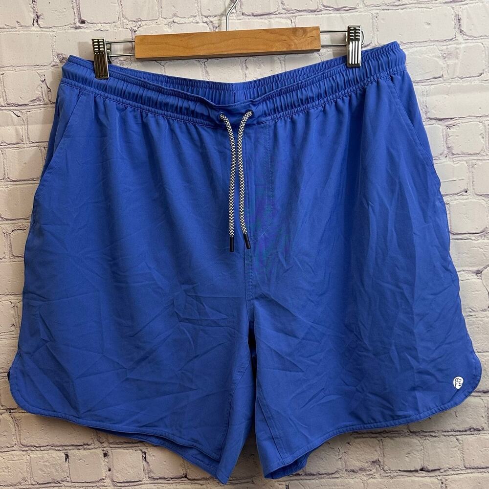 Rhoback Grit Gym Shorts Blue Drawstring Waist Men's XXL Lightweight
